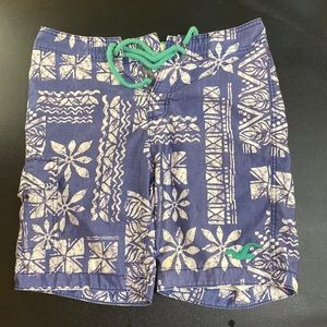 Blue patterned swim trunks